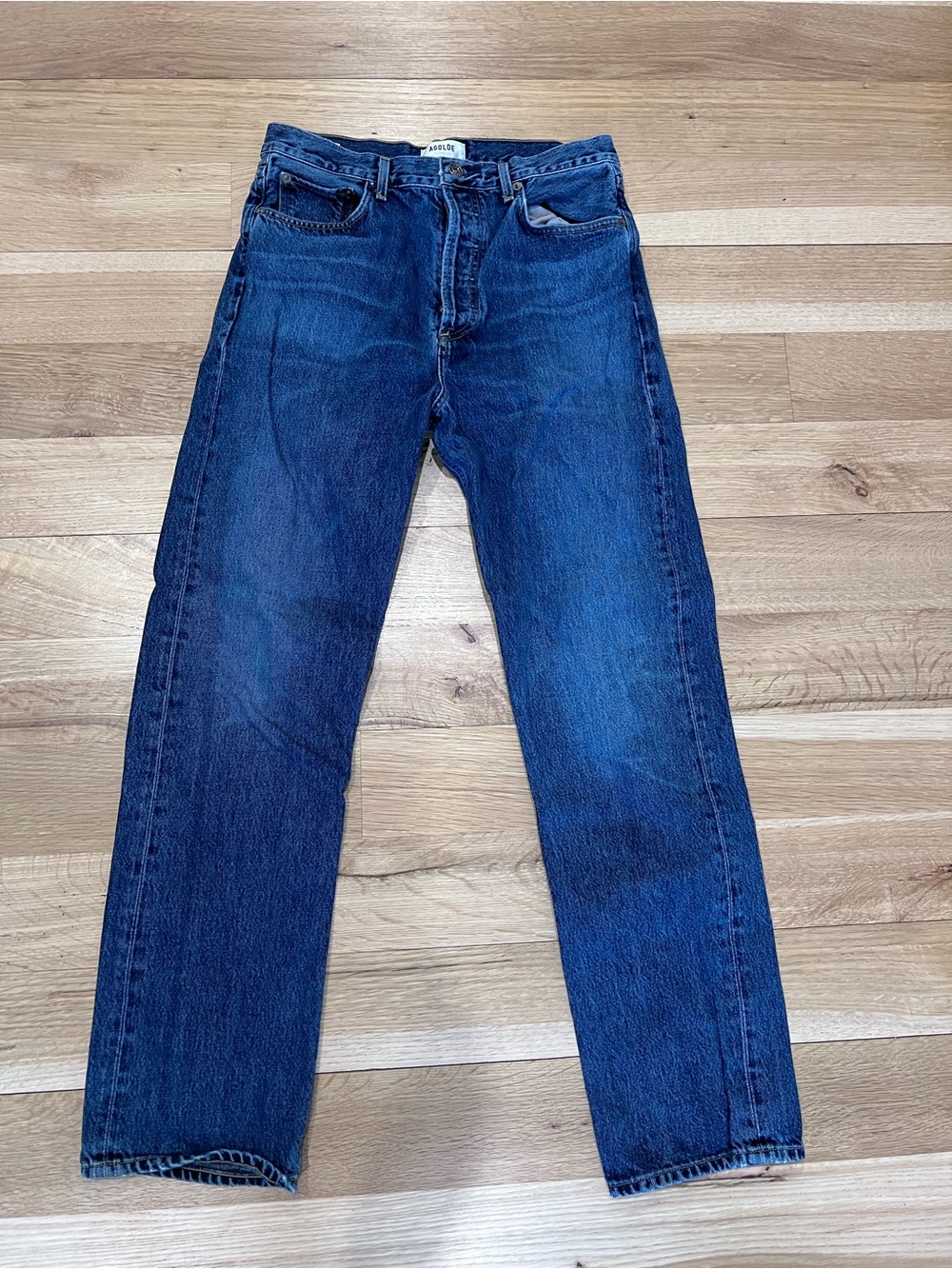 Agolde Women’s 90s Pinch Waist - Dark Blue Straight Jeans